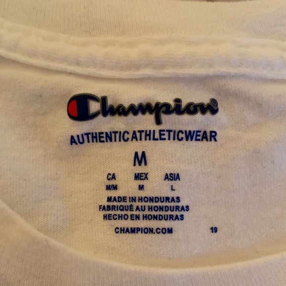 Men’s Champion T-Shirt, White, Size = M - Picture 2 of 4
